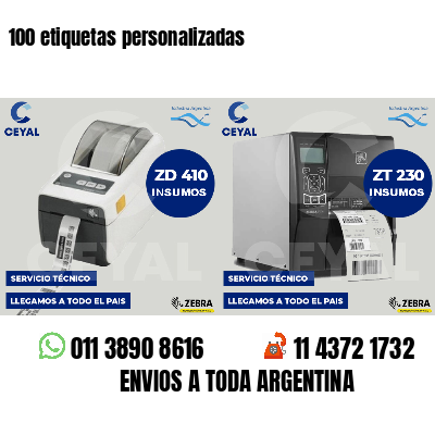 100 etiquetas personalizadas