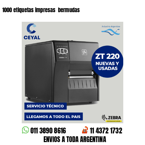 1000 etiquetas impresas  bermudas