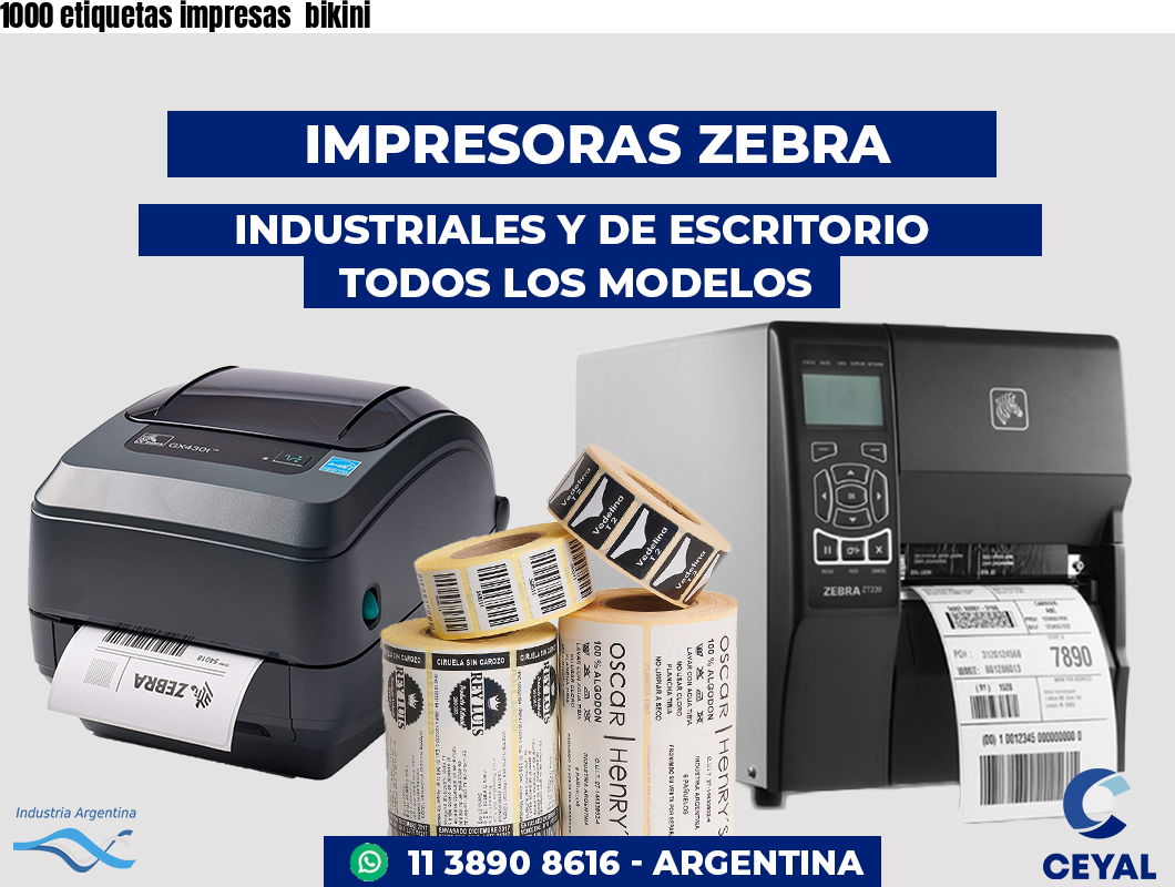 1000 etiquetas impresas  bikini