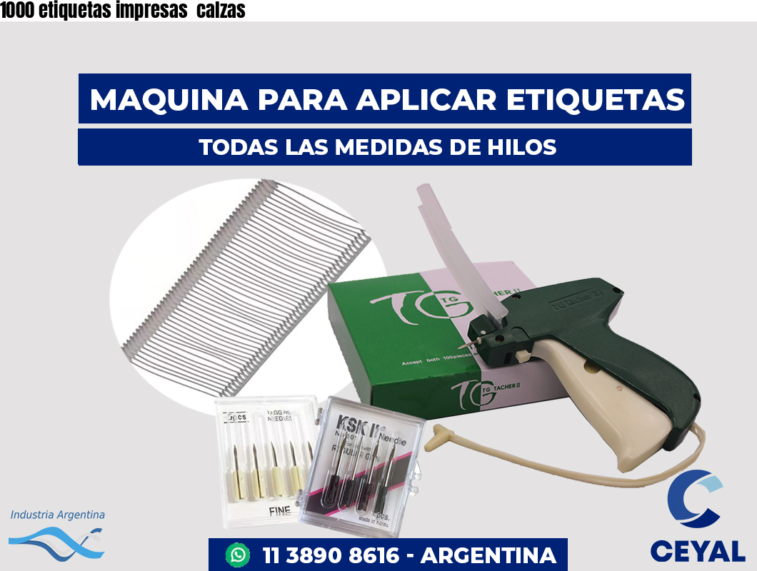 1000 etiquetas impresas  calzas