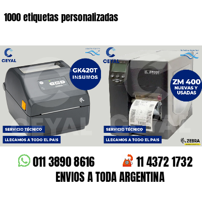 1000 etiquetas personalizadas