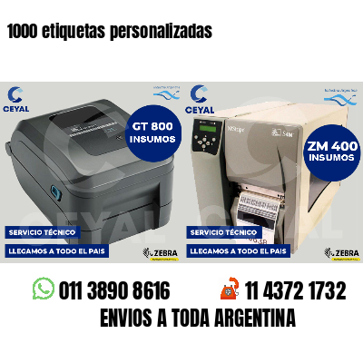1000 etiquetas personalizadas