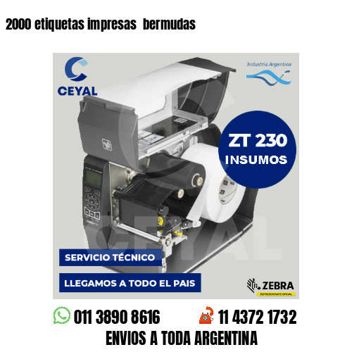 2000 etiquetas impresas  bermudas