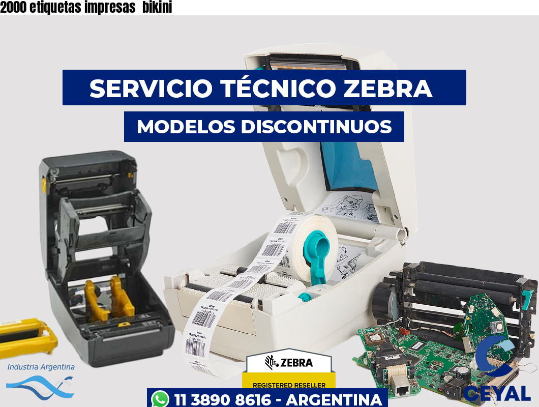 2000 etiquetas impresas  bikini