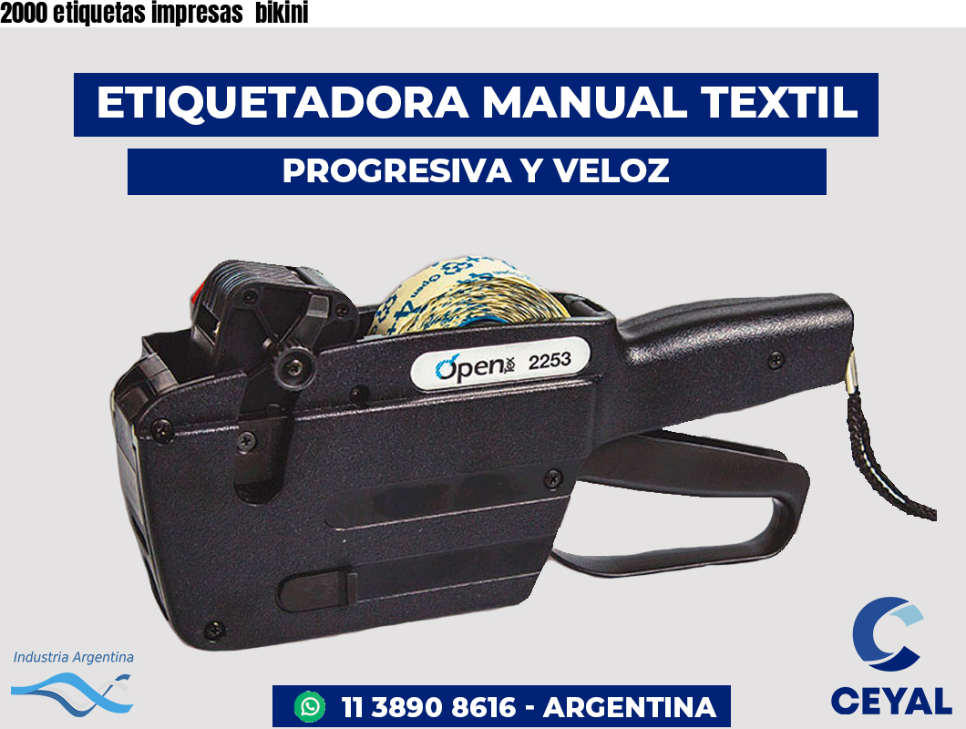 2000 etiquetas impresas  bikini