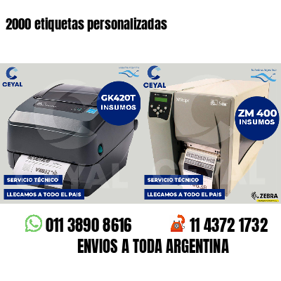 2000 etiquetas personalizadas