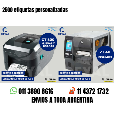 2500 etiquetas personalizadas