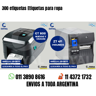 300 etiquetas Etiquetas para ropa