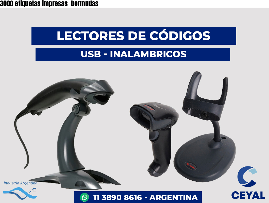 3000 etiquetas impresas  bermudas