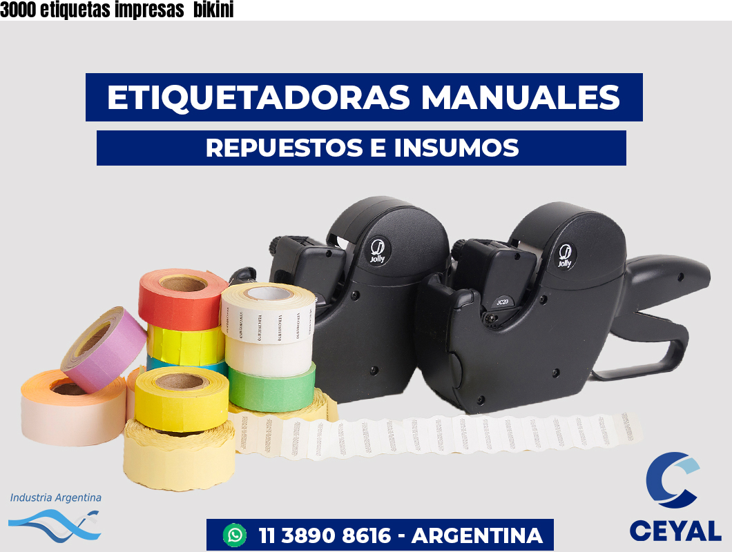 3000 etiquetas impresas  bikini