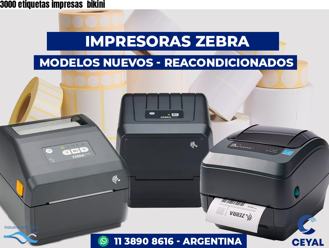 3000 etiquetas impresas  bikini