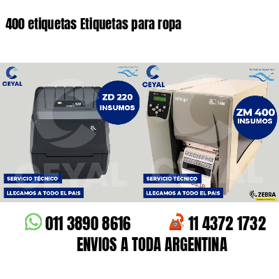 400 etiquetas Etiquetas para ropa