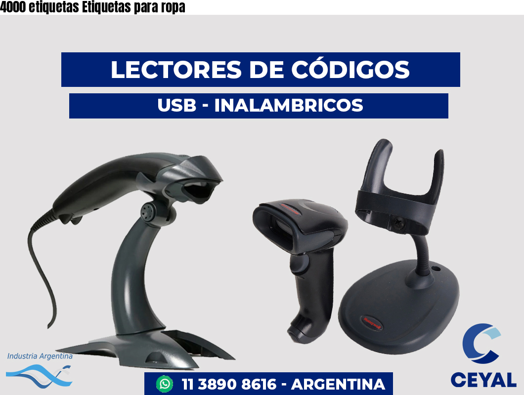4000 etiquetas Etiquetas para ropa
