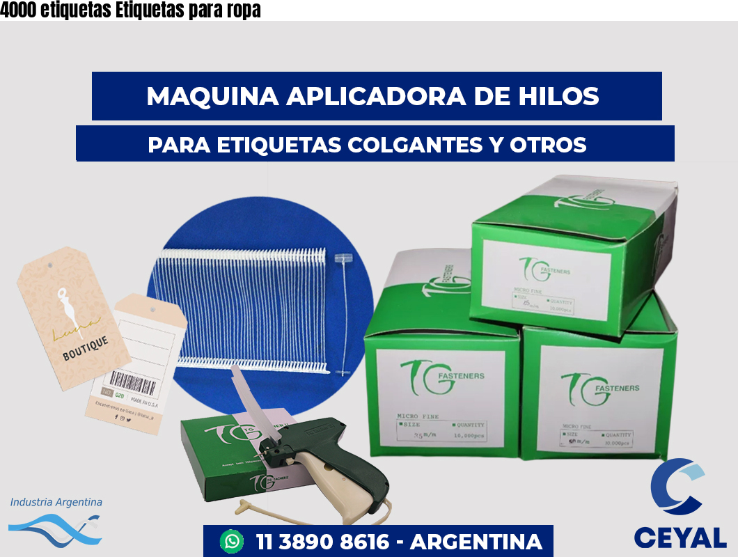 4000 etiquetas Etiquetas para ropa