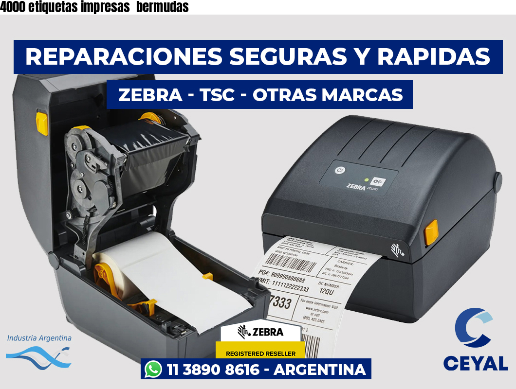 4000 etiquetas impresas  bermudas