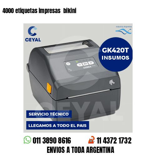 4000 etiquetas impresas  bikini