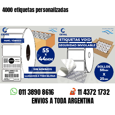 4000 etiquetas personalizadas