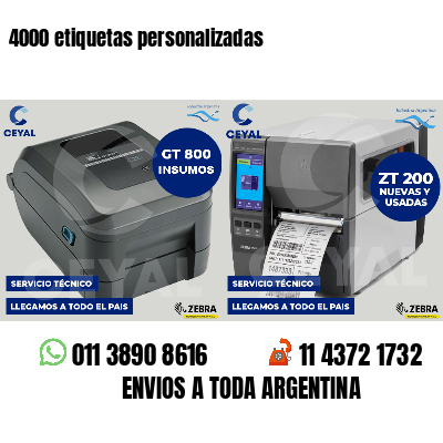 4000 etiquetas personalizadas