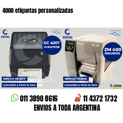 4000 etiquetas personalizadas