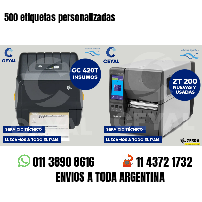 500 etiquetas personalizadas