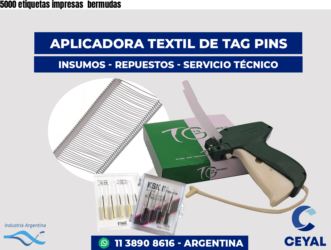 5000 etiquetas impresas  bermudas
