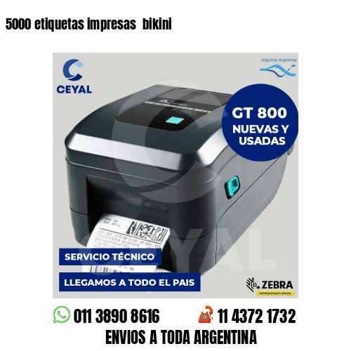 5000 etiquetas impresas  bikini