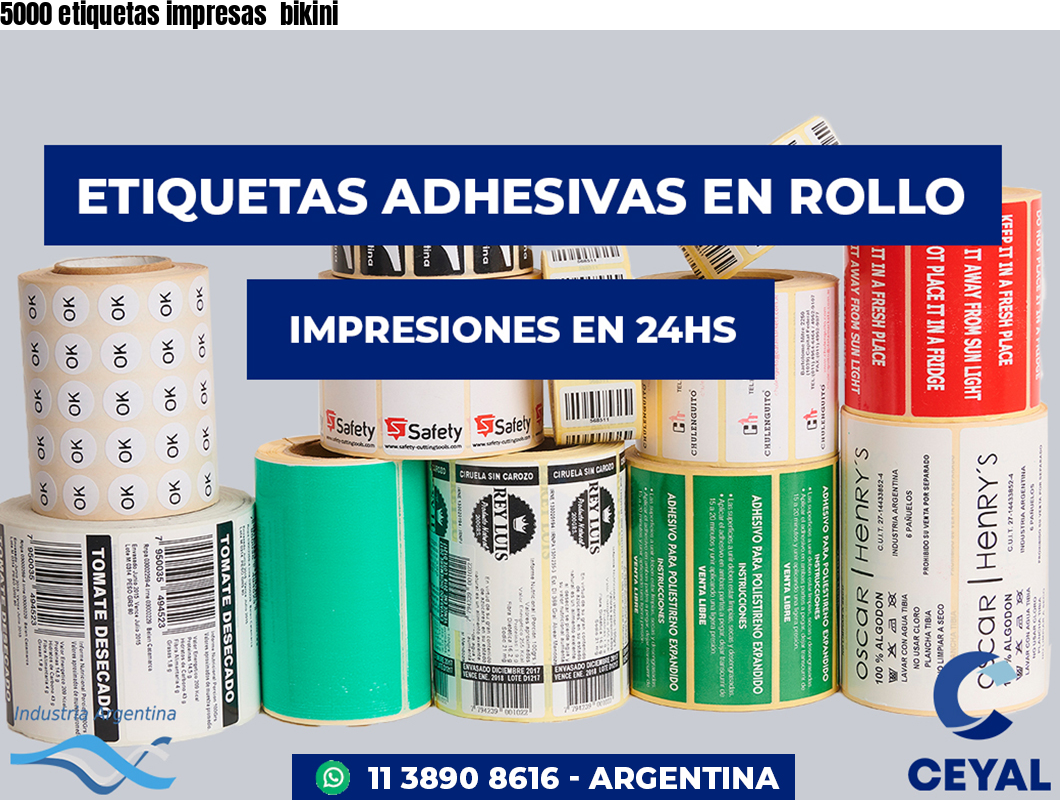 5000 etiquetas impresas  bikini