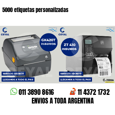 5000 etiquetas personalizadas