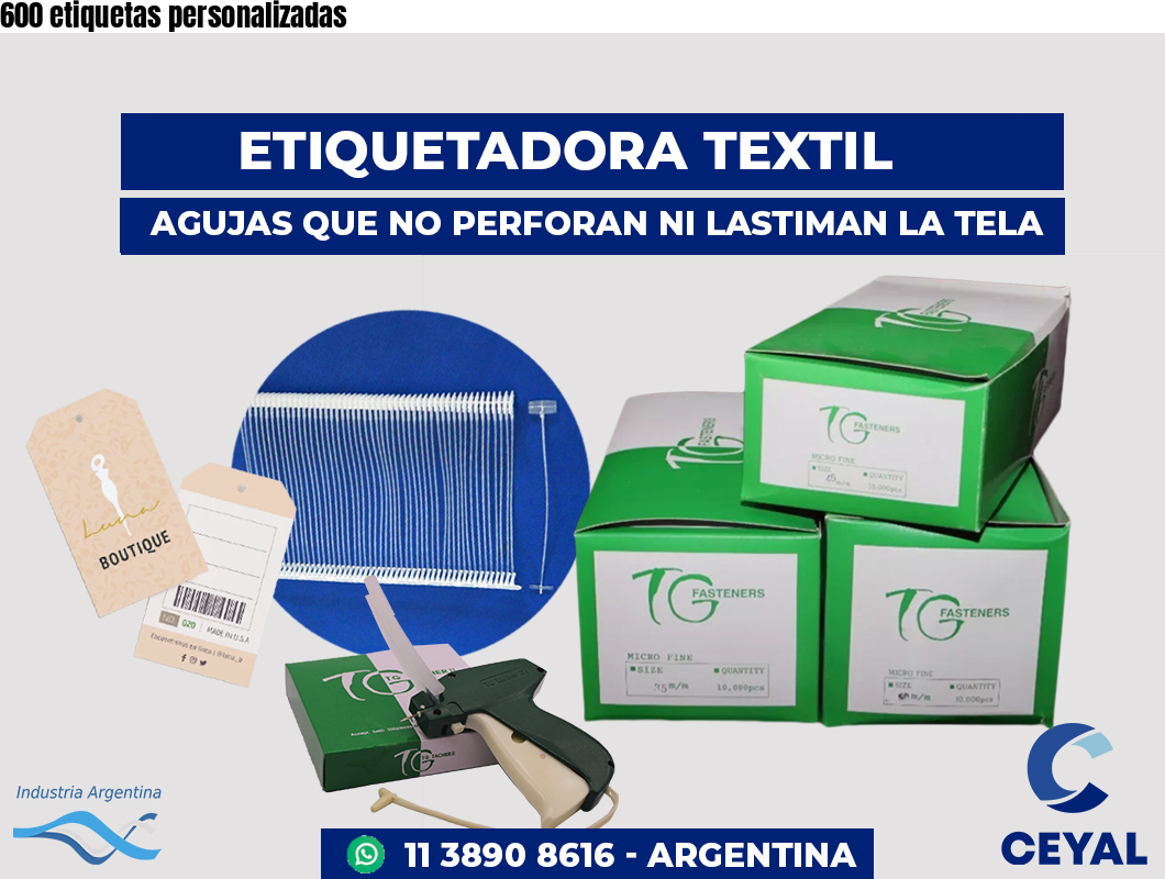 600 etiquetas personalizadas
