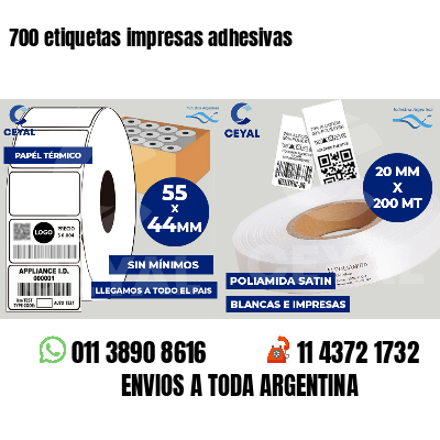 700 etiquetas impresas adhesivas