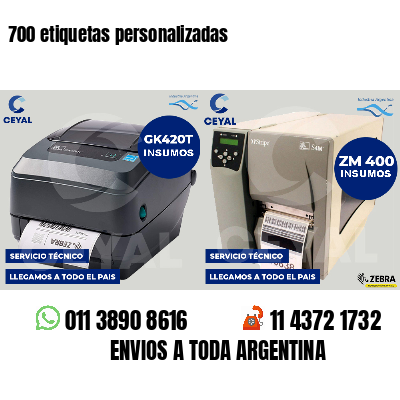 700 etiquetas personalizadas