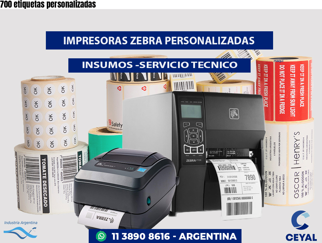 700 etiquetas personalizadas