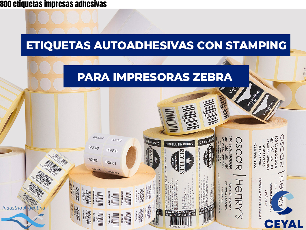 800 etiquetas impresas adhesivas