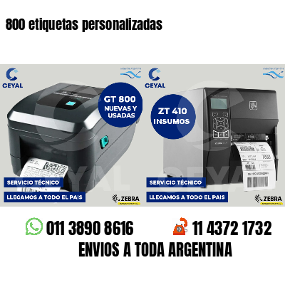 800 etiquetas personalizadas