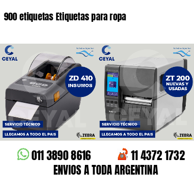900 etiquetas Etiquetas para ropa
