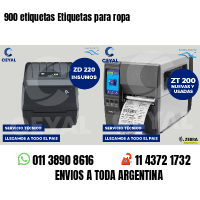 900 etiquetas Etiquetas para ropa