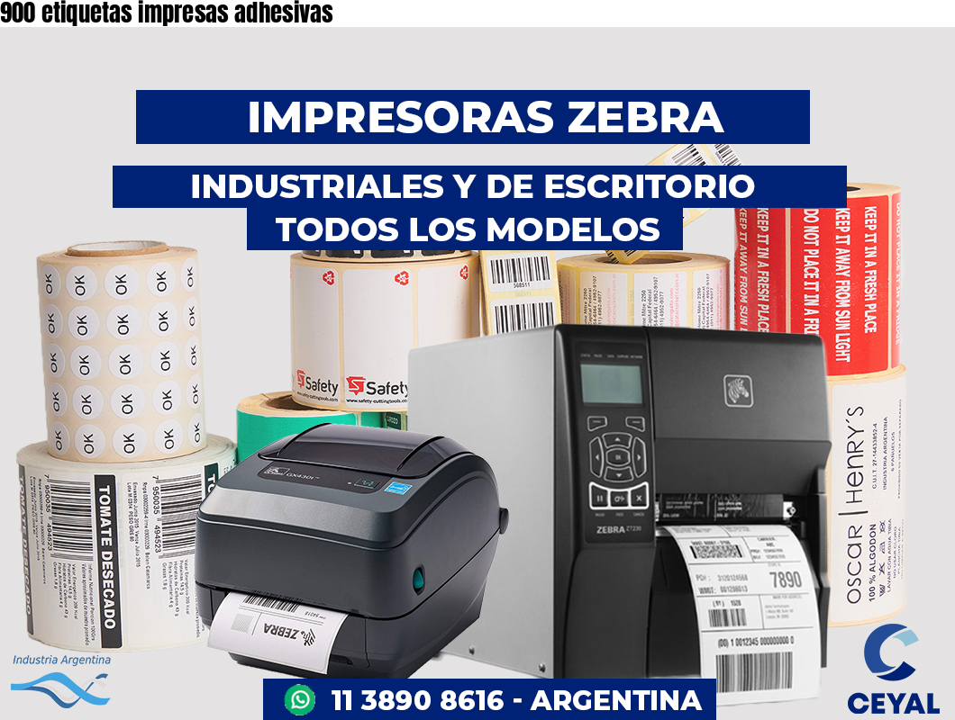 900 etiquetas impresas adhesivas