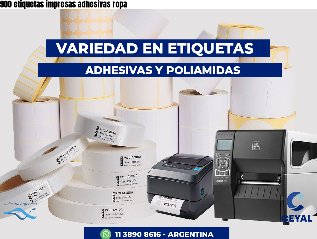 900 etiquetas impresas adhesivas ropa