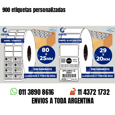 900 etiquetas personalizadas