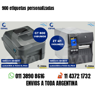 900 etiquetas personalizadas