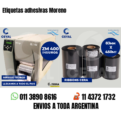 Etiquetas adhesivas Moreno