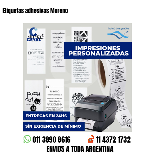 Etiquetas adhesivas Moreno