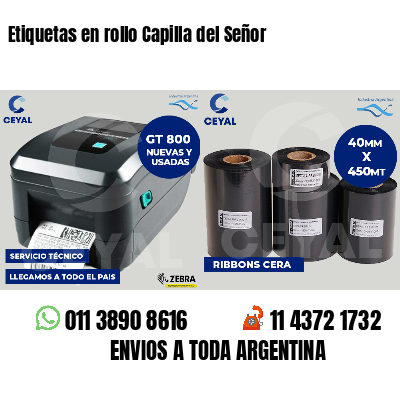 Etiquetas en rollo Capilla del Señor