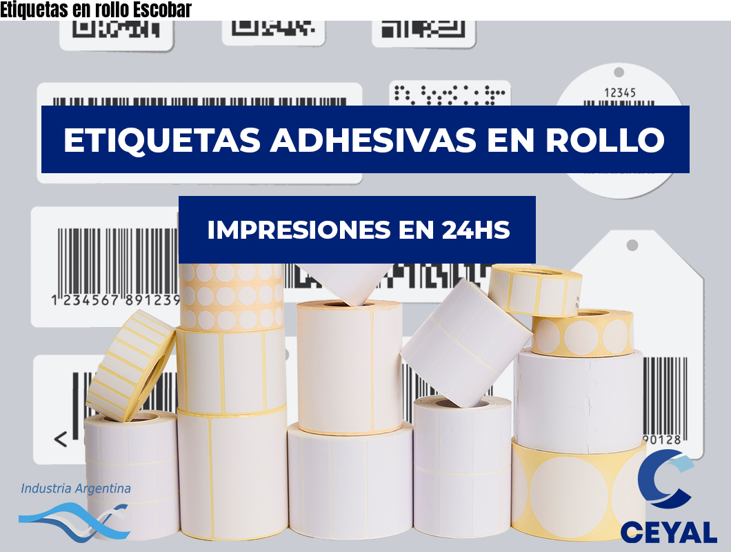 Etiquetas en rollo Escobar