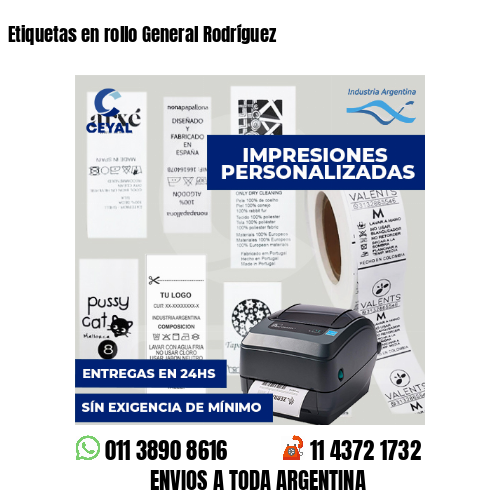 Etiquetas en rollo General Rodríguez
