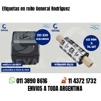 Etiquetas en rollo General Rodríguez