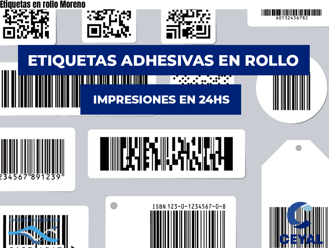 Etiquetas en rollo Moreno
