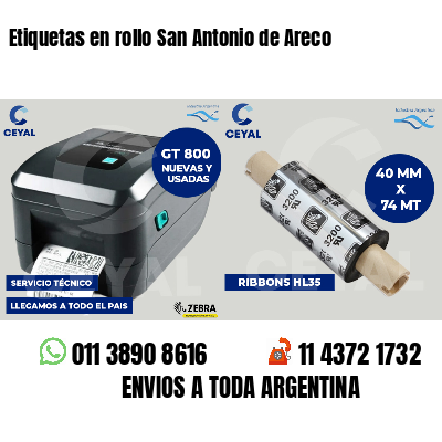 Etiquetas en rollo San Antonio de Areco