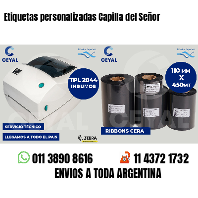 Etiquetas personalizadas Capilla del Señor