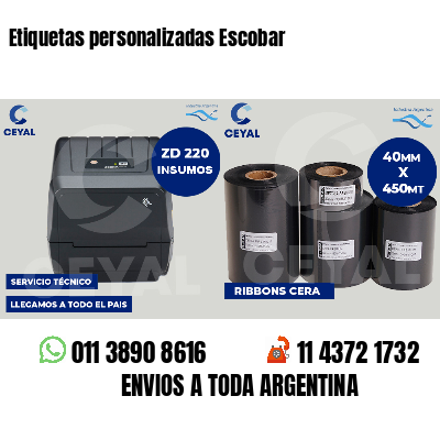 Etiquetas personalizadas Escobar